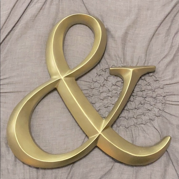 Gold Ampersand Sign